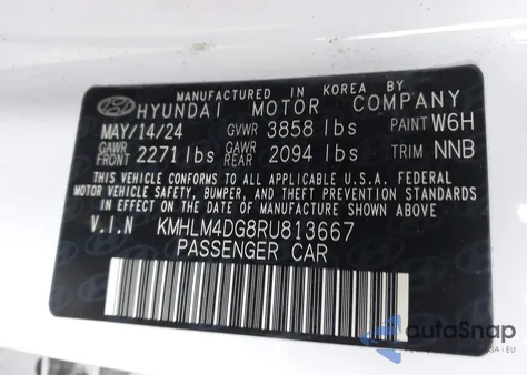 2024 Hyundai Elantra Sel from USA, damaged, VIN KMHLM4DG8RU813667